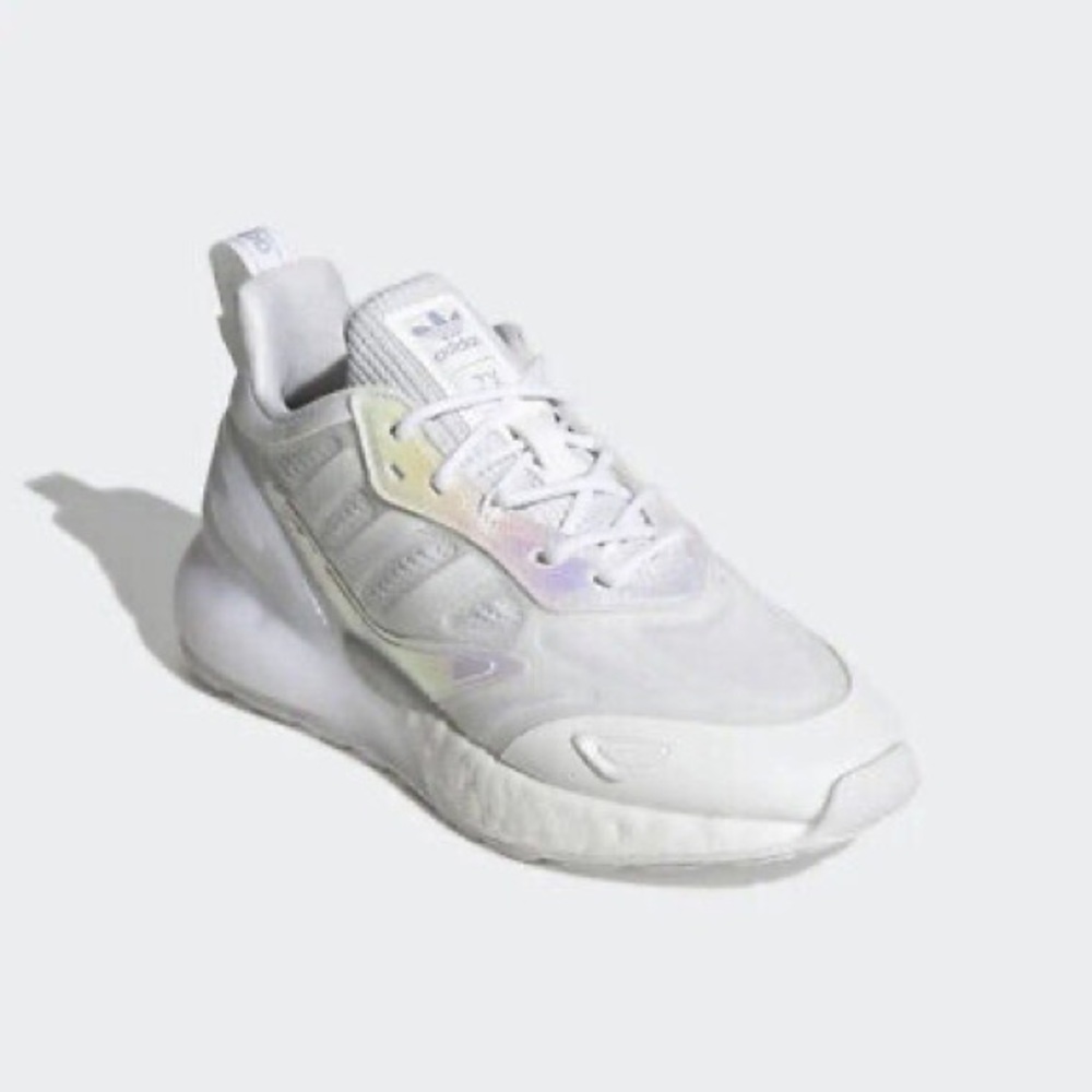 adidas White Iridescent Athletic Shoes